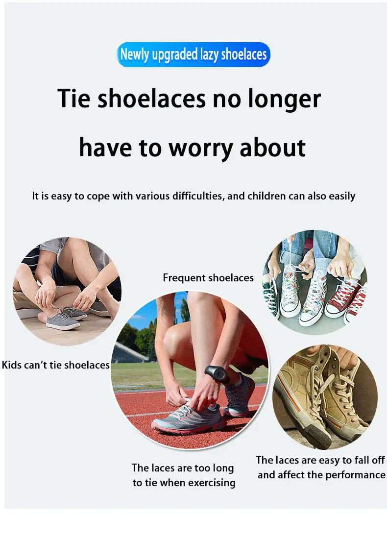4/16Pcs Elastic Laces Sneakers Diamond Locks Shoelaces Without Ties Kids Adult No Tie Shoe Laces Rubber Bands Shoelace Locks