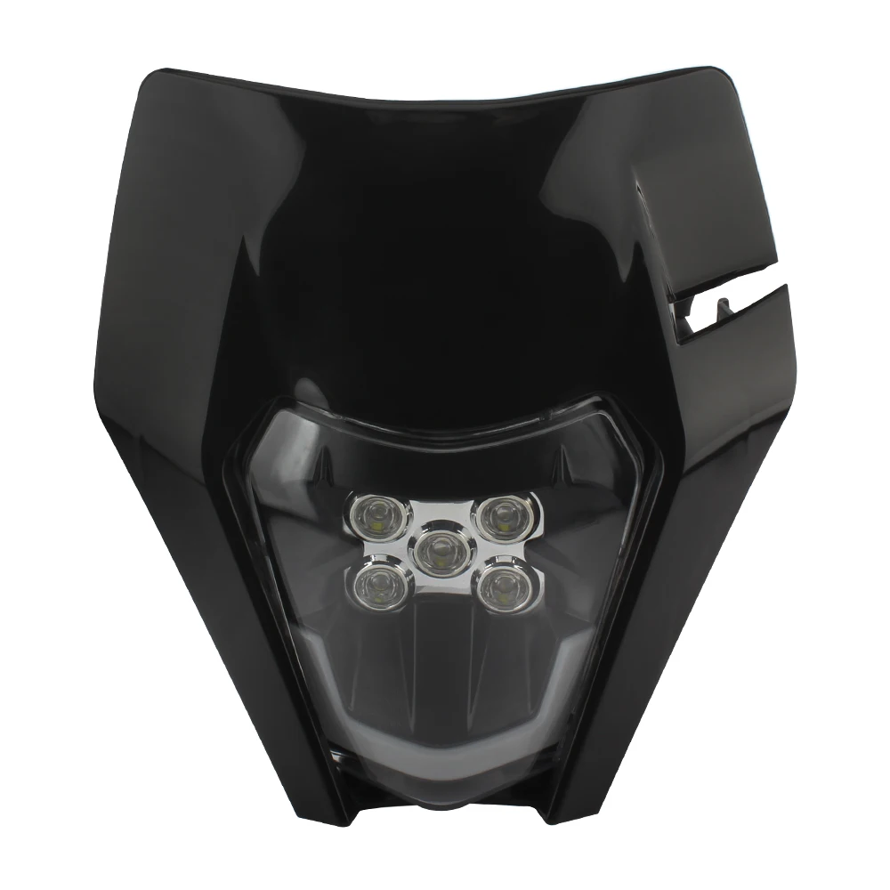 Motorcycle Headlight LED Enduro for KTM EXC XC SX MX XC 125 250 300 450 Universal Supermoto Dirt Bike Motocross Headlights Plate