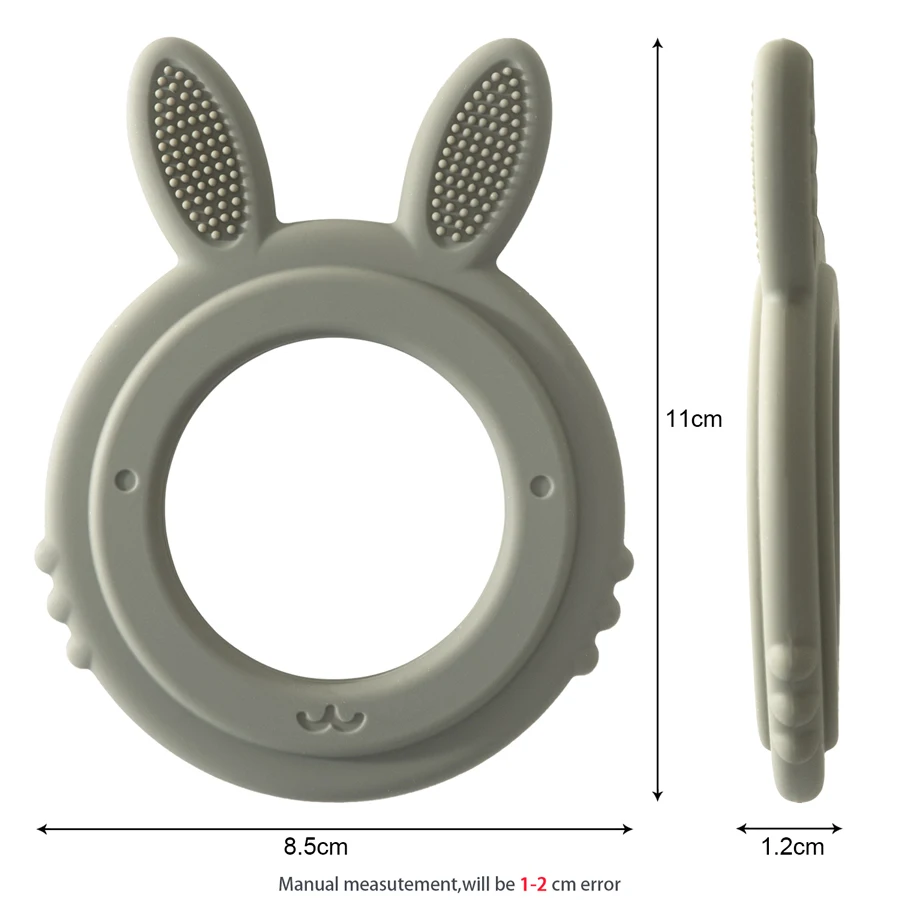 1Pcs Baby Teether Silicone Toy BPA Free Cartoon Rabbit Nursing Teething Gifts Baby Health Molar Chewing Newborn Accessories Toy