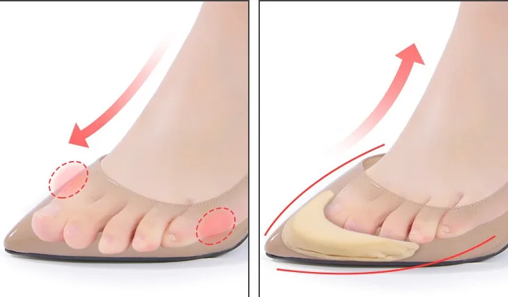 High Heel Cushion Inserts Toe Plug Insoles Shoe Accessories - Adjustable Size Toe Pad for Shoe Yard Comfort