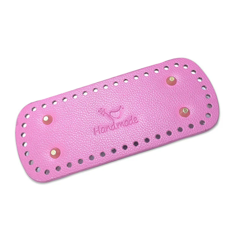 20*8cm Long Oval Bottom for Knitted Bag PU leather Bag Accessories Handmade Bottom DIY Crochet Pad Women Bag Bottom Handbag