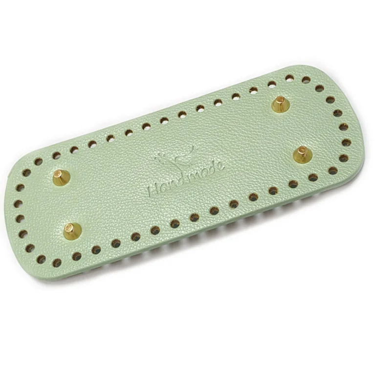 20*8cm Long Oval Bottom for Knitted Bag PU leather Bag Accessories Handmade Bottom DIY Crochet Pad Women Bag Bottom Handbag