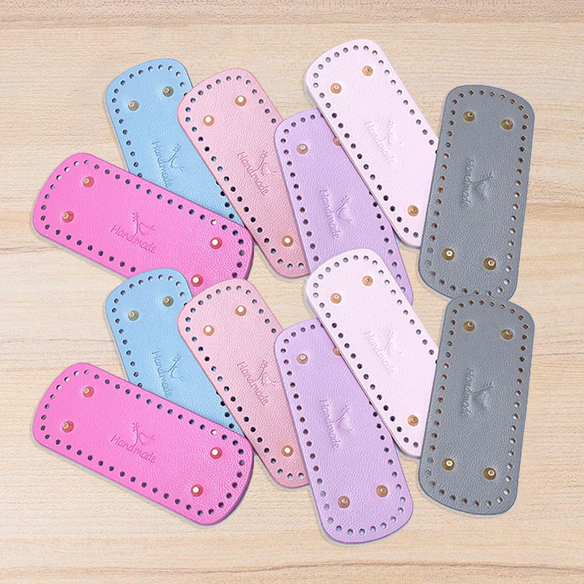 20*8cm Long Oval Bottom for Knitted Bag PU leather Bag Accessories Handmade Bottom DIY Crochet Pad Women Bag Bottom Handbag