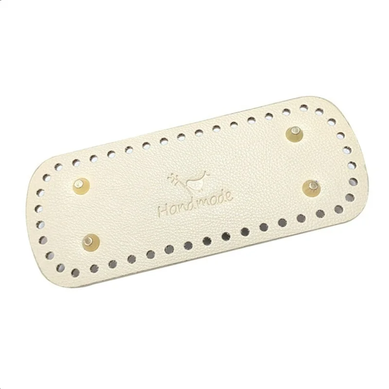 20*8cm Long Oval Bottom for Knitted Bag PU leather Bag Accessories Handmade Bottom DIY Crochet Pad Women Bag Bottom Handbag