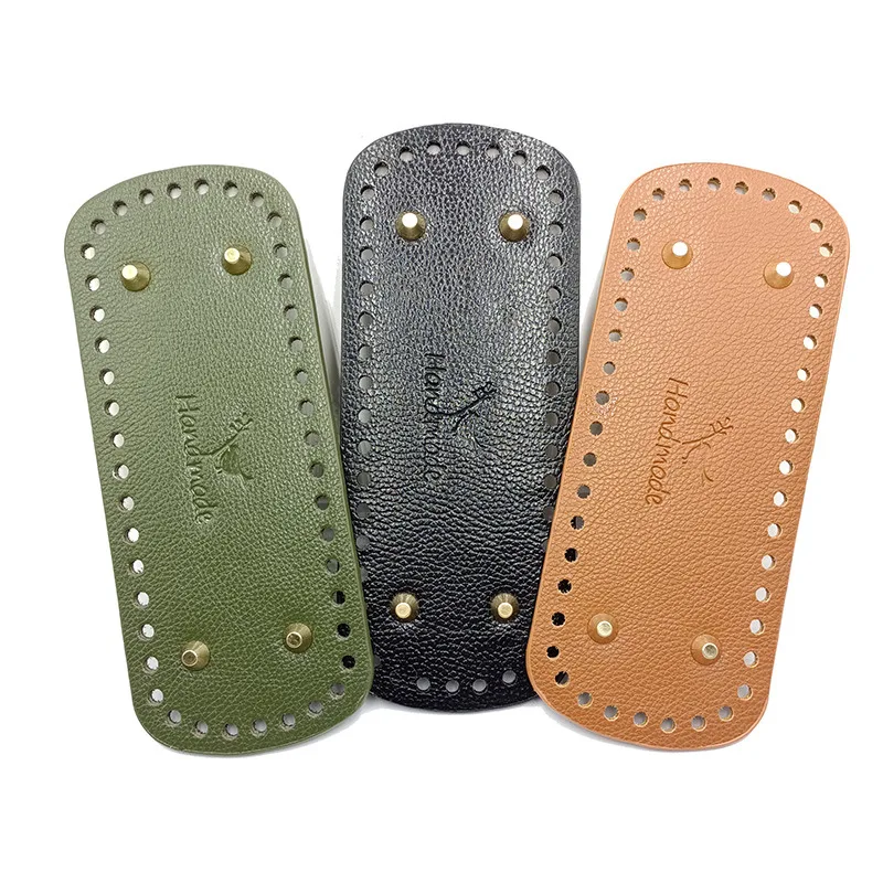 20*8cm Long Oval Bottom for Knitted Bag PU leather Bag Accessories Handmade Bottom DIY Crochet Pad Women Bag Bottom Handbag