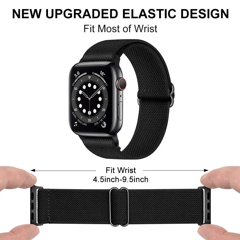 Nylon Strap for Apple watch band 44mm 40mm 45mm 41mm 46mm 42mm ultra 2 49mm SOLO bracelet correa iwatch series 10 9 7 SE 6 5 4 8