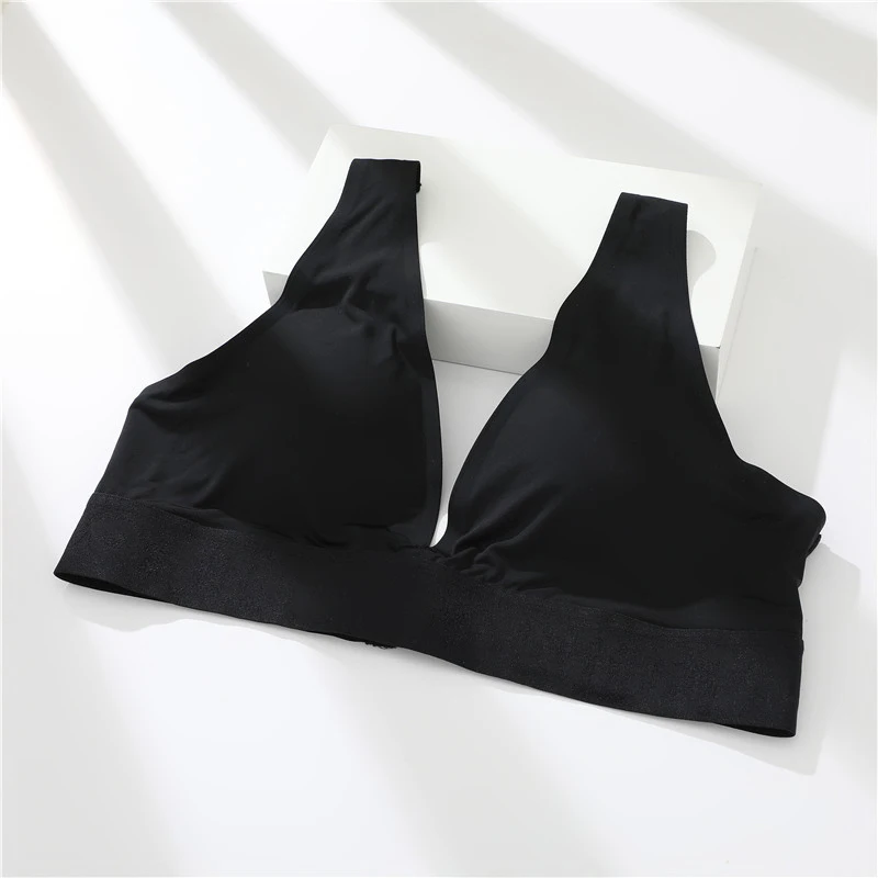 New Women's Bras Seamless Bras For Women Sexy Lingerie Deep V Backless Bralette Intimates Push Up Bra Back Closure Brassiere