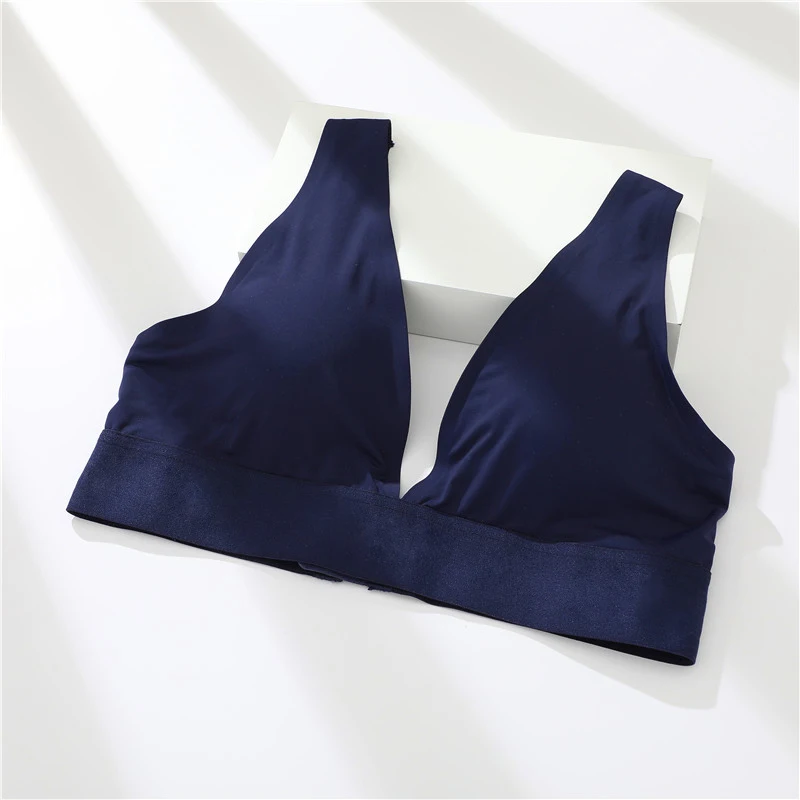 New Women's Bras Seamless Bras For Women Sexy Lingerie Deep V Backless Bralette Intimates Push Up Bra Back Closure Brassiere