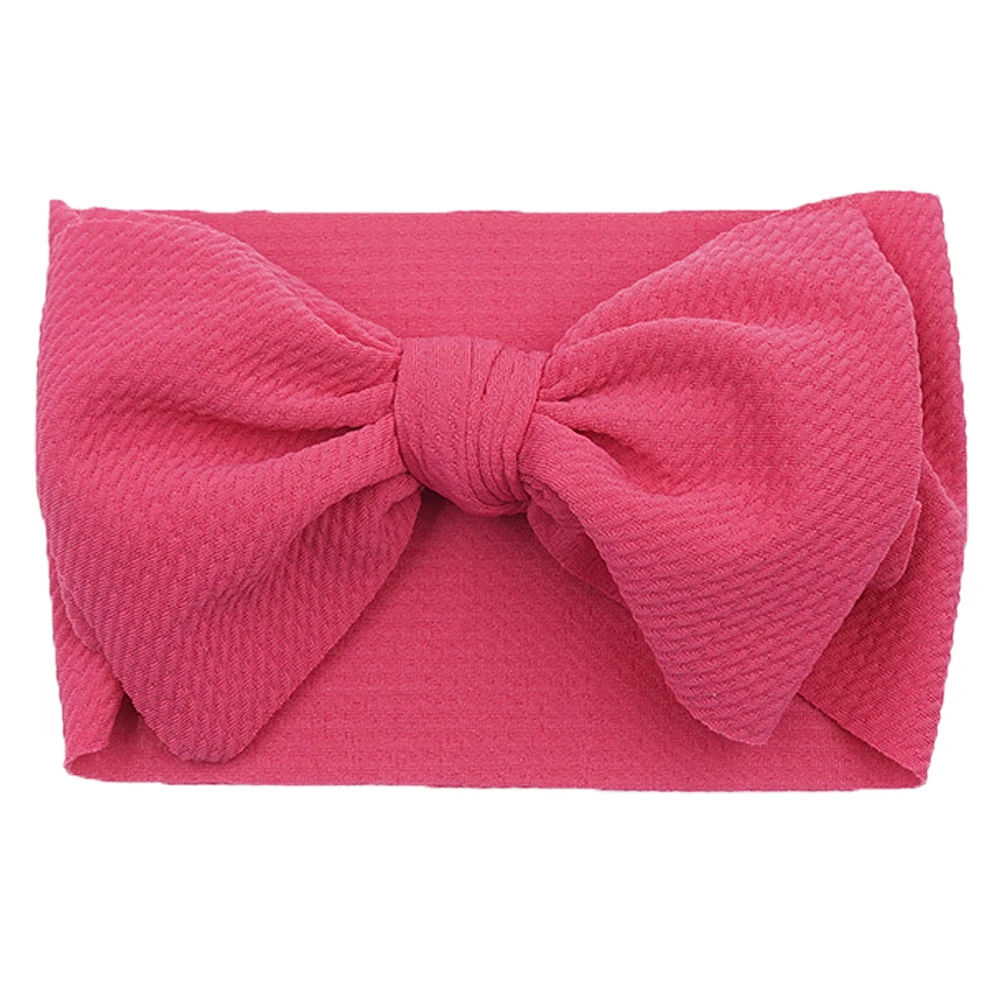 Solid Baby Headband Adjustable Big Bowknot Hair Band Oversize Turban Newborn Headwear For Baby Girls Fashion Hair Accessories