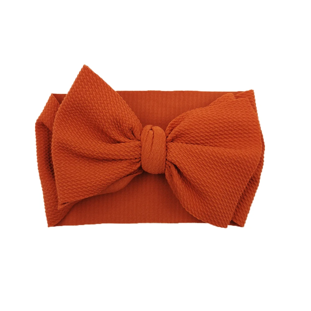 Solid Baby Headband Adjustable Big Bowknot Hair Band Oversize Turban Newborn Headwear For Baby Girls Fashion Hair Accessories