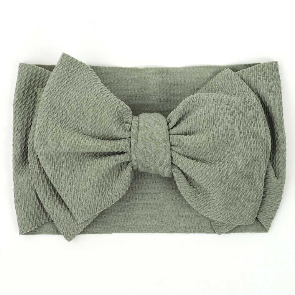 Solid Baby Headband Adjustable Big Bowknot Hair Band Oversize Turban Newborn Headwear For Baby Girls Fashion Hair Accessories