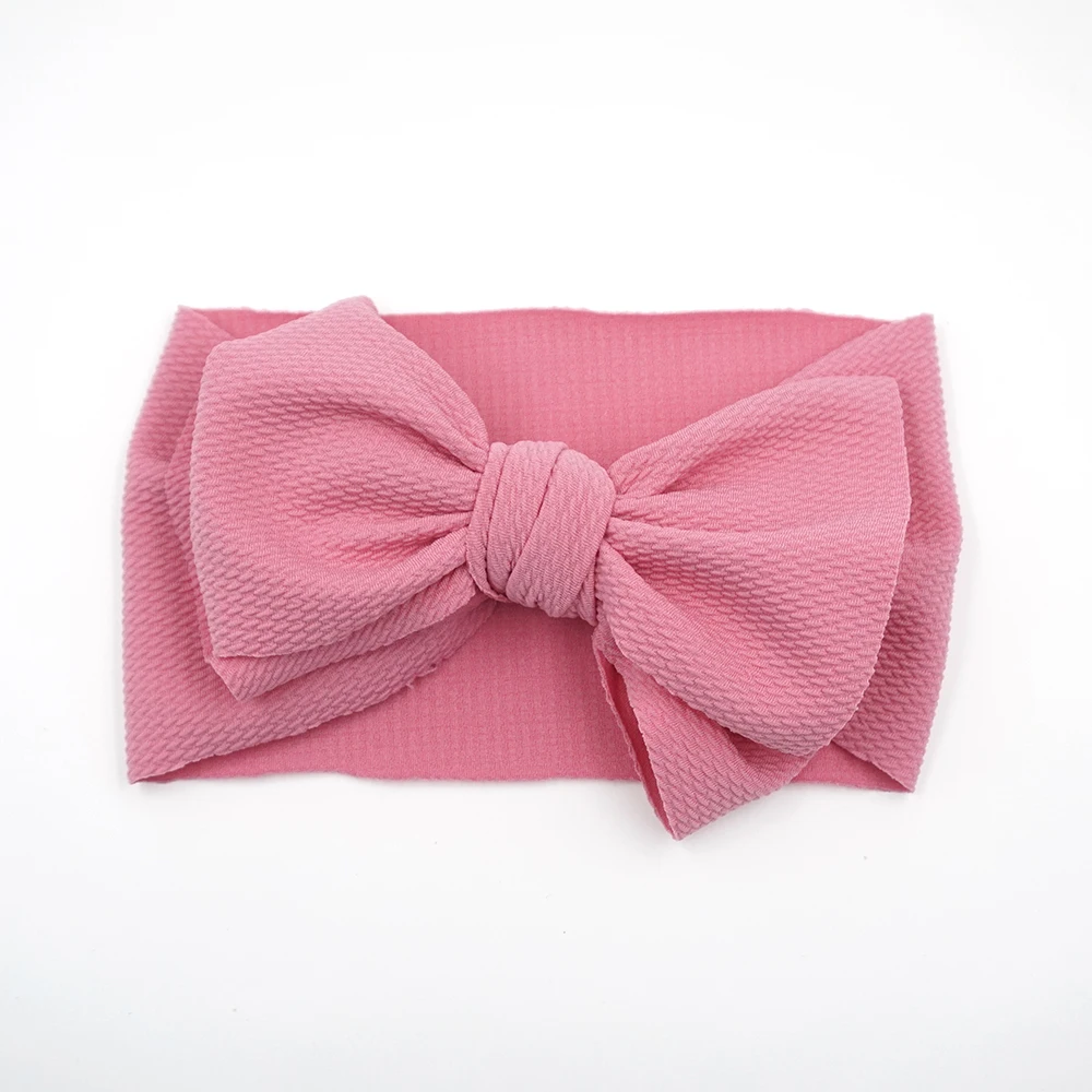 Solid Baby Headband Adjustable Big Bowknot Hair Band Oversize Turban Newborn Headwear For Baby Girls Fashion Hair Accessories