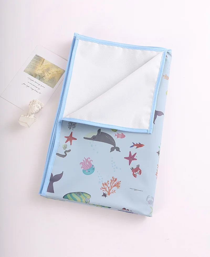 Baby Waterproof Crib Sheet Three Sizes Baby Urine Changing Mat Cotton Reusable Infant Change Diaper Pad Cover Washable Diaper