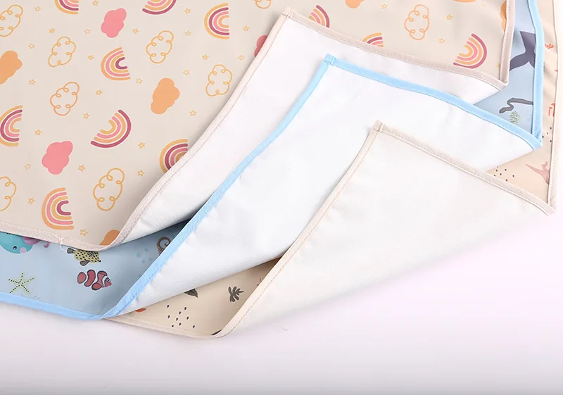 Baby Waterproof Crib Sheet Three Sizes Baby Urine Changing Mat Cotton Reusable Infant Change Diaper Pad Cover Washable Diaper