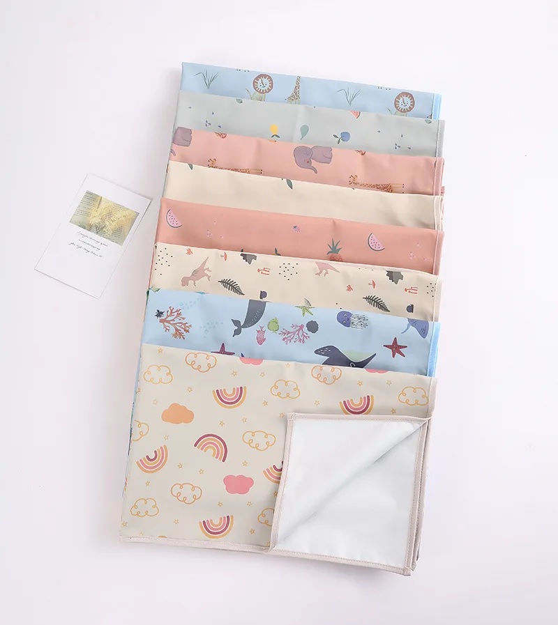 Baby Waterproof Crib Sheet Three Sizes Baby Urine Changing Mat Cotton Reusable Infant Change Diaper Pad Cover Washable Diaper