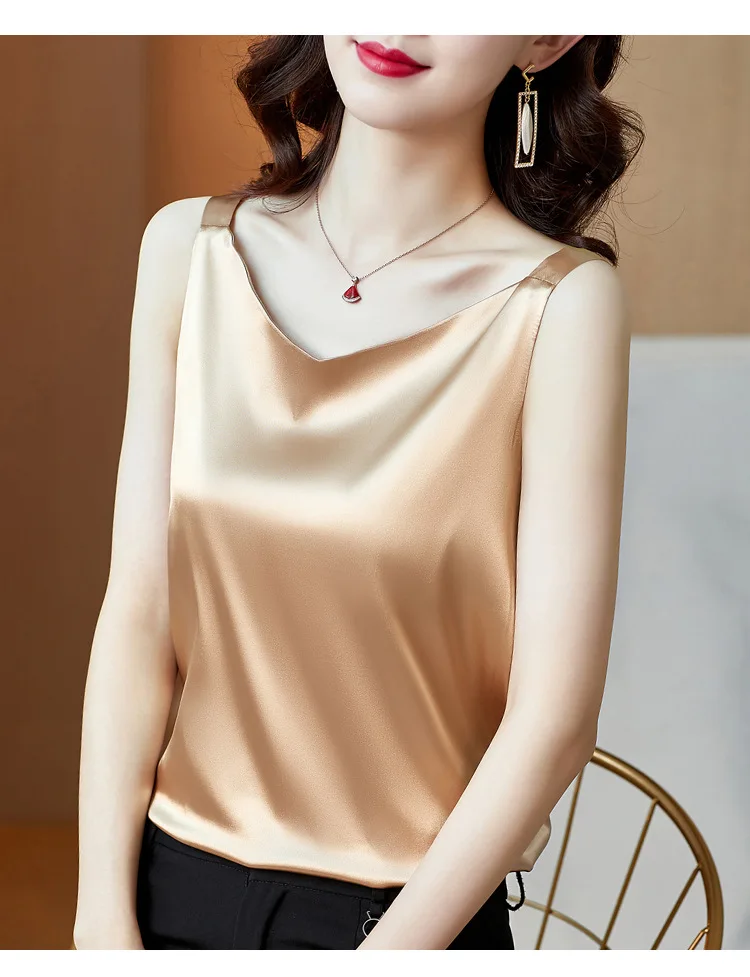 Korean Silk Women Blouses Shirt Woman Satin Blouse Tops Women Satin Lace Embroidery Blouse Top Woman V-neck Printing Shirts Tops