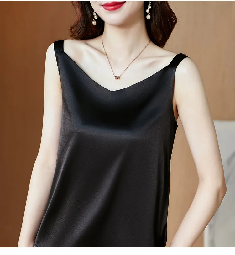Korean Silk Women Blouses Shirt Woman Satin Blouse Tops Women Satin Lace Embroidery Blouse Top Woman V-neck Printing Shirts Tops