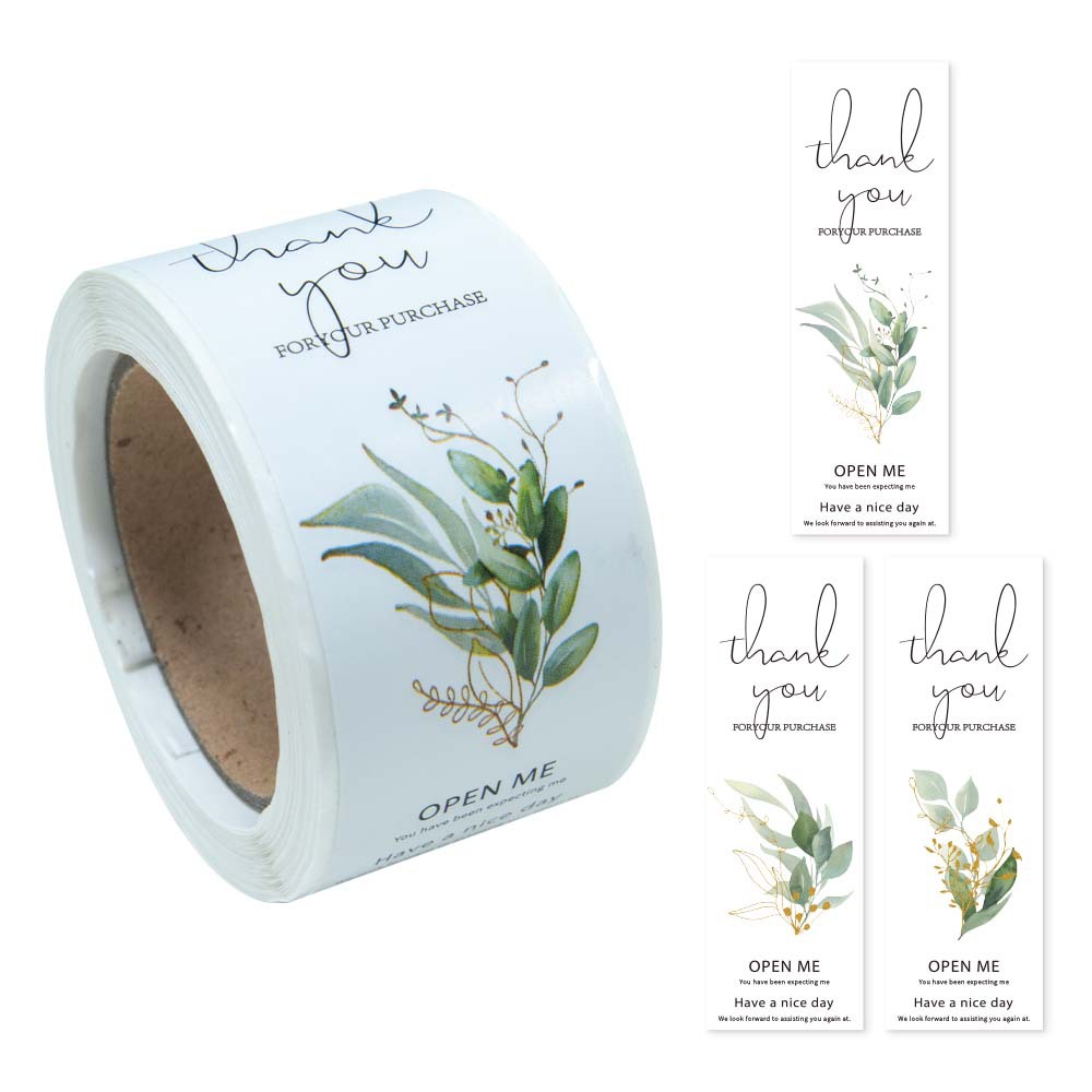 100pcs/roll Thank You Sticker Seal Labels Small Business Gift Decor Sticker Package Sticker This Package Is Happy To See You Too