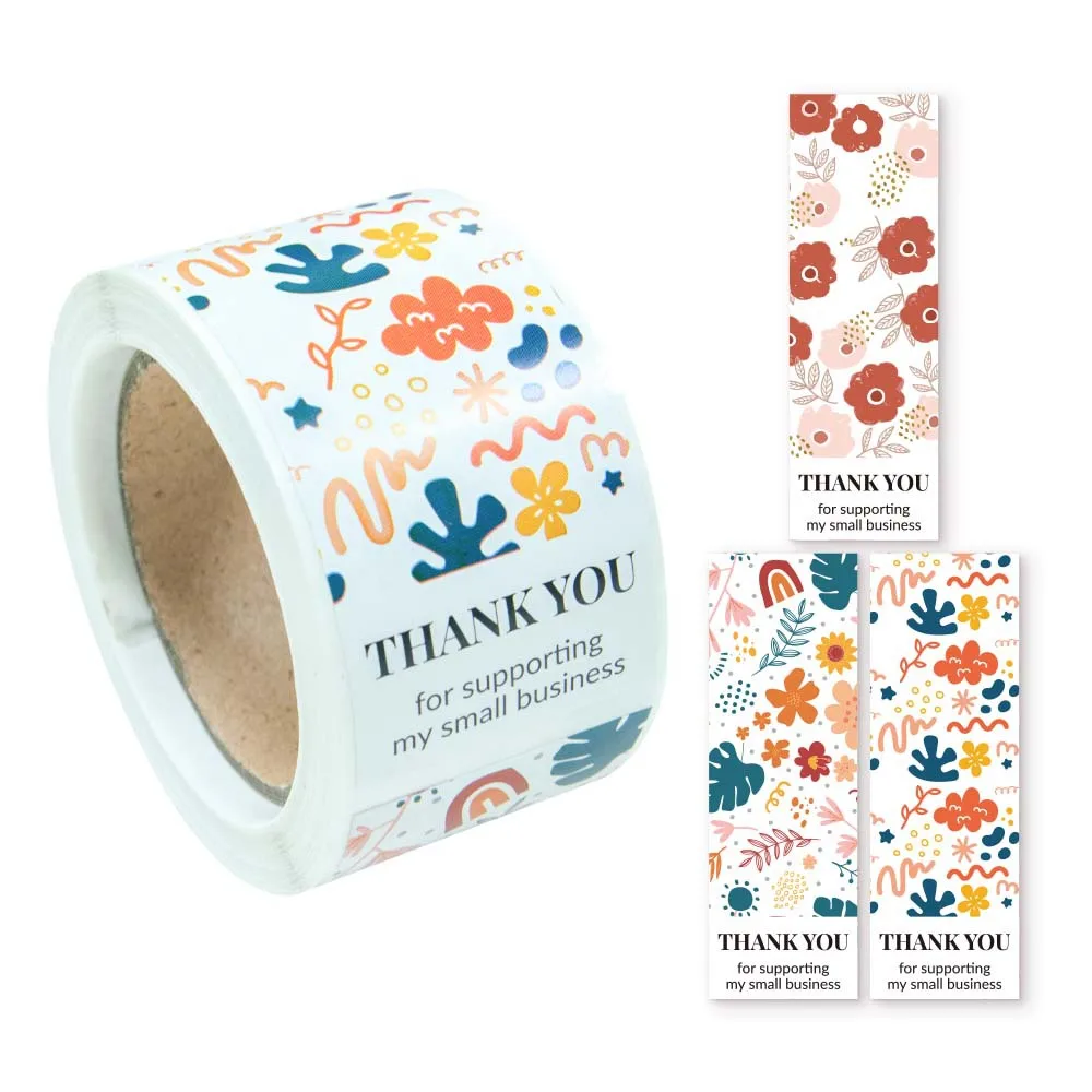 100pcs/roll Thank You Sticker Seal Labels Small Business Gift Decor Sticker Package Sticker This Package Is Happy To See You Too