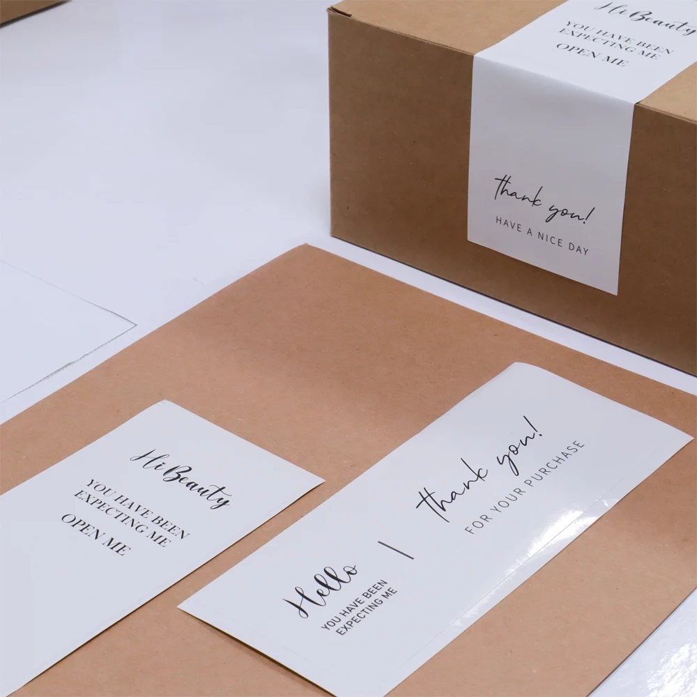 100pcs/roll Thank You Sticker Seal Labels Small Business Gift Decor Sticker Package Sticker This Package Is Happy To See You Too