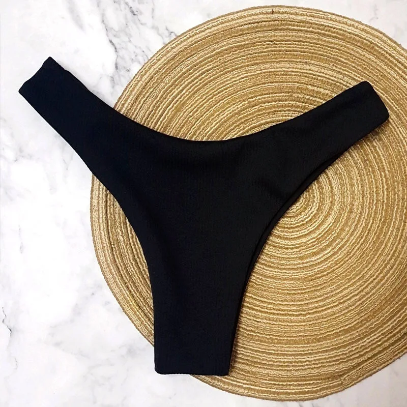 Low Waist Bikini Bottoms Swimsuit New Hot Sexy Women Bikini Brazilian Cheeky Bottom Thong V Swimwear Swimsuit Panties Briefs