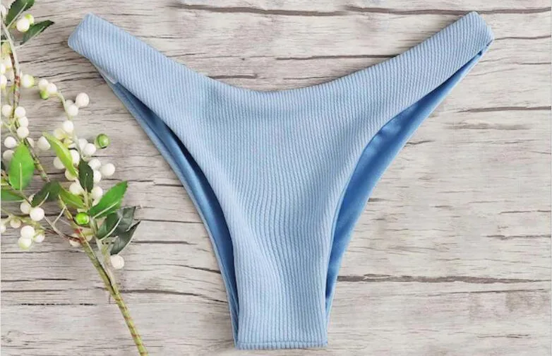 Low Waist Bikini Bottoms Swimsuit New Hot Sexy Women Bikini Brazilian Cheeky Bottom Thong V Swimwear Swimsuit Panties Briefs