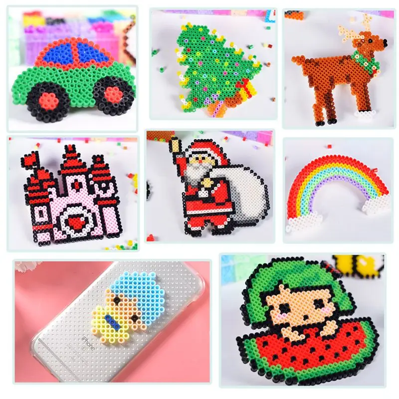 Creative Perler Beads 24/72 Colors Perler Toy Kit 2.6mm Hama Beads 3D Puzzle DIY Toy Kids Creative Handmade Craft Toy Gift