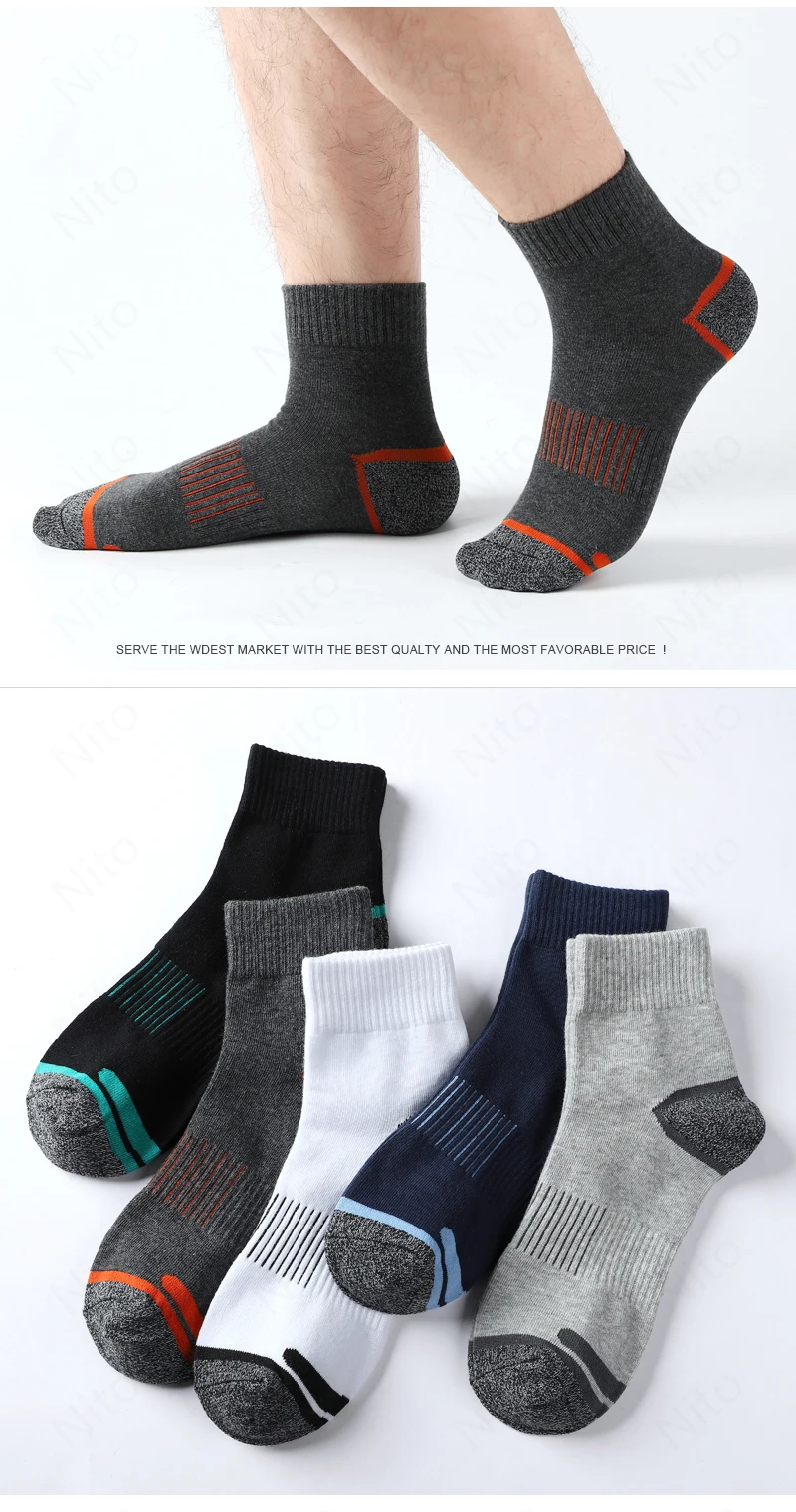 High Quality Lot Men's Socks Casual Breathable Run Sports Socks 5 Pairs Male Cotton Socks Winter Black Socks Men Large size38-45