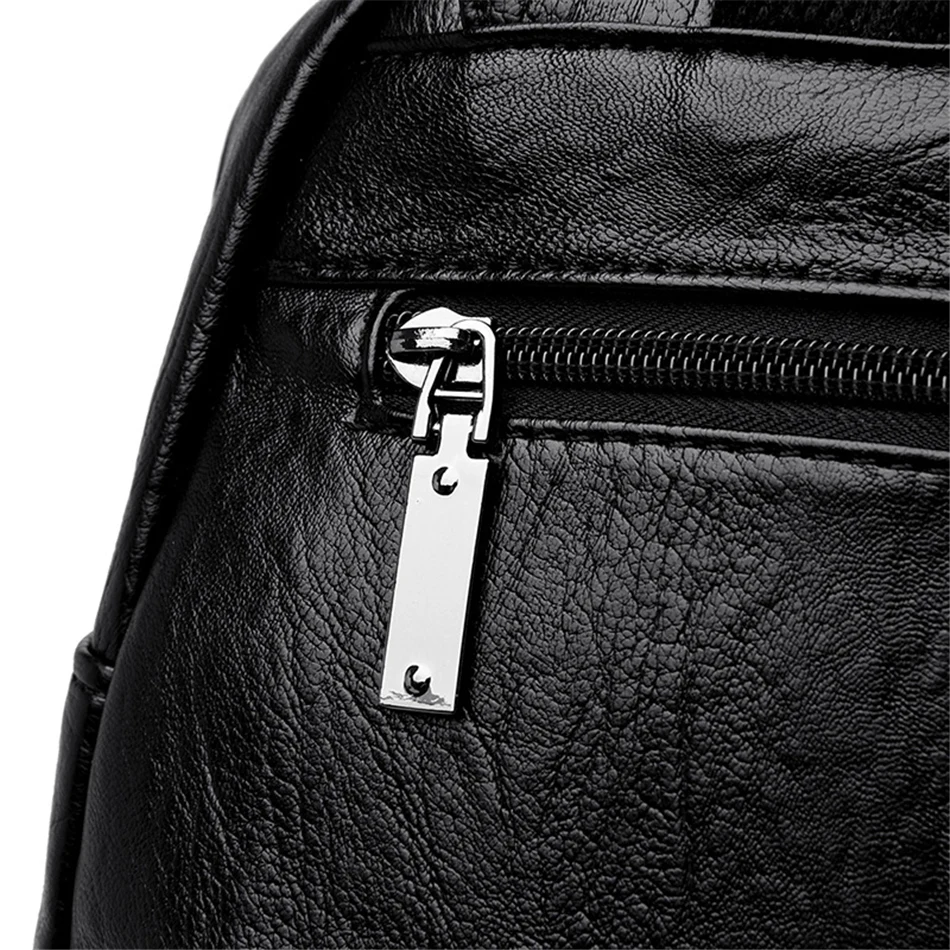 High Quality Soft Leather Backpacks Purses for Women Casual Daypack Vintage Bagpack School Bags for Teen Girls Mochilas Rucksack