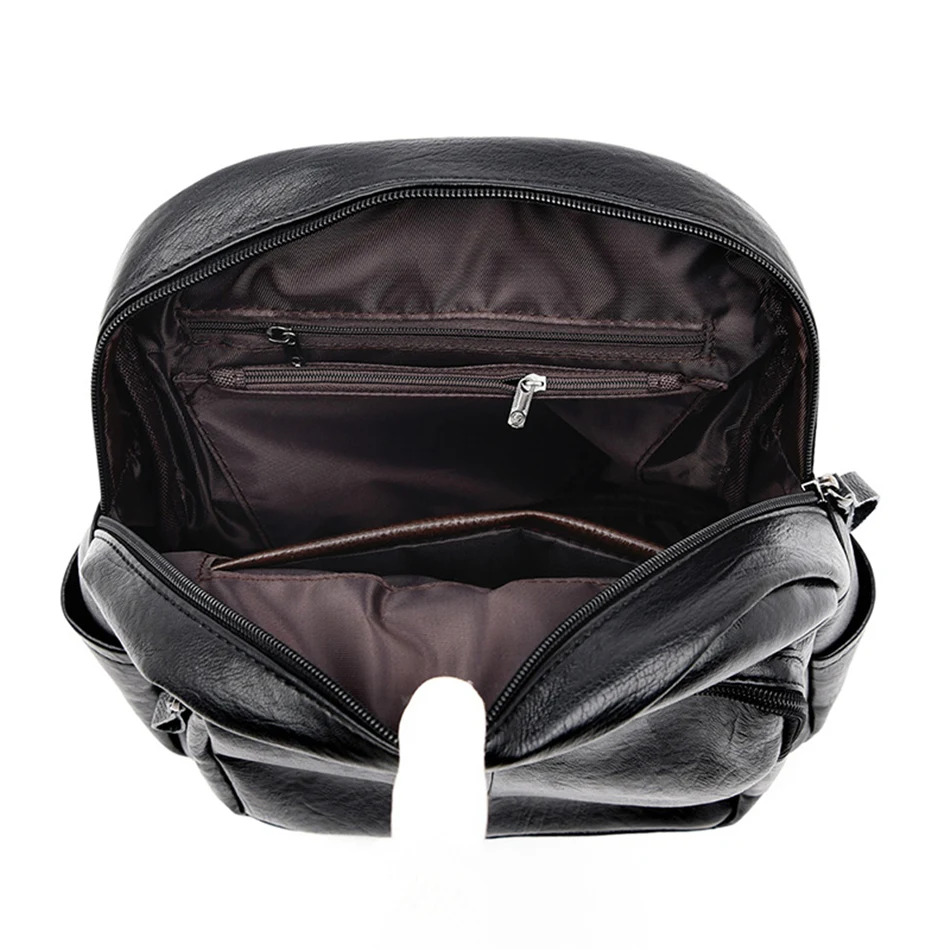 High Quality Soft Leather Backpacks Purses for Women Casual Daypack Vintage Bagpack School Bags for Teen Girls Mochilas Rucksack