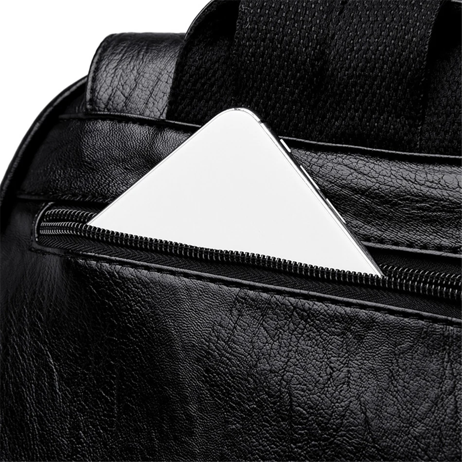 High Quality Soft Leather Backpacks Purses for Women Casual Daypack Vintage Bagpack School Bags for Teen Girls Mochilas Rucksack