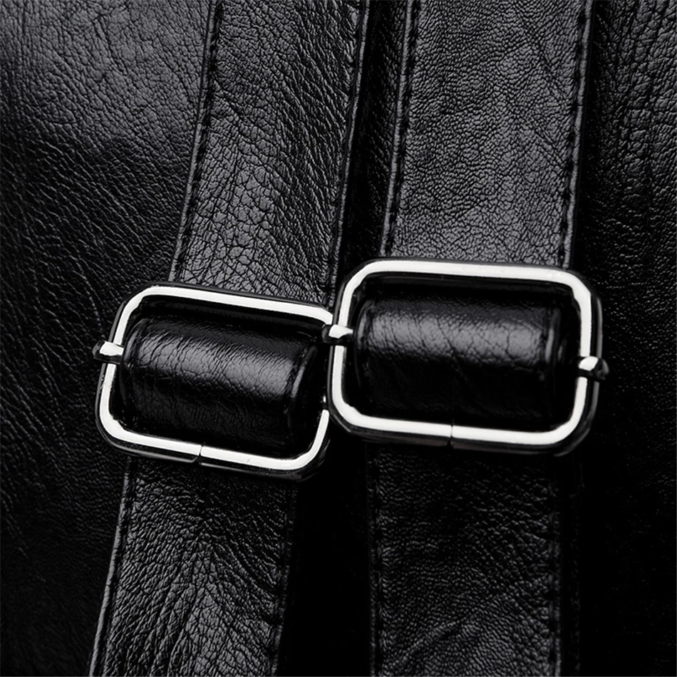 High Quality Soft Leather Backpacks Purses for Women Casual Daypack Vintage Bagpack School Bags for Teen Girls Mochilas Rucksack