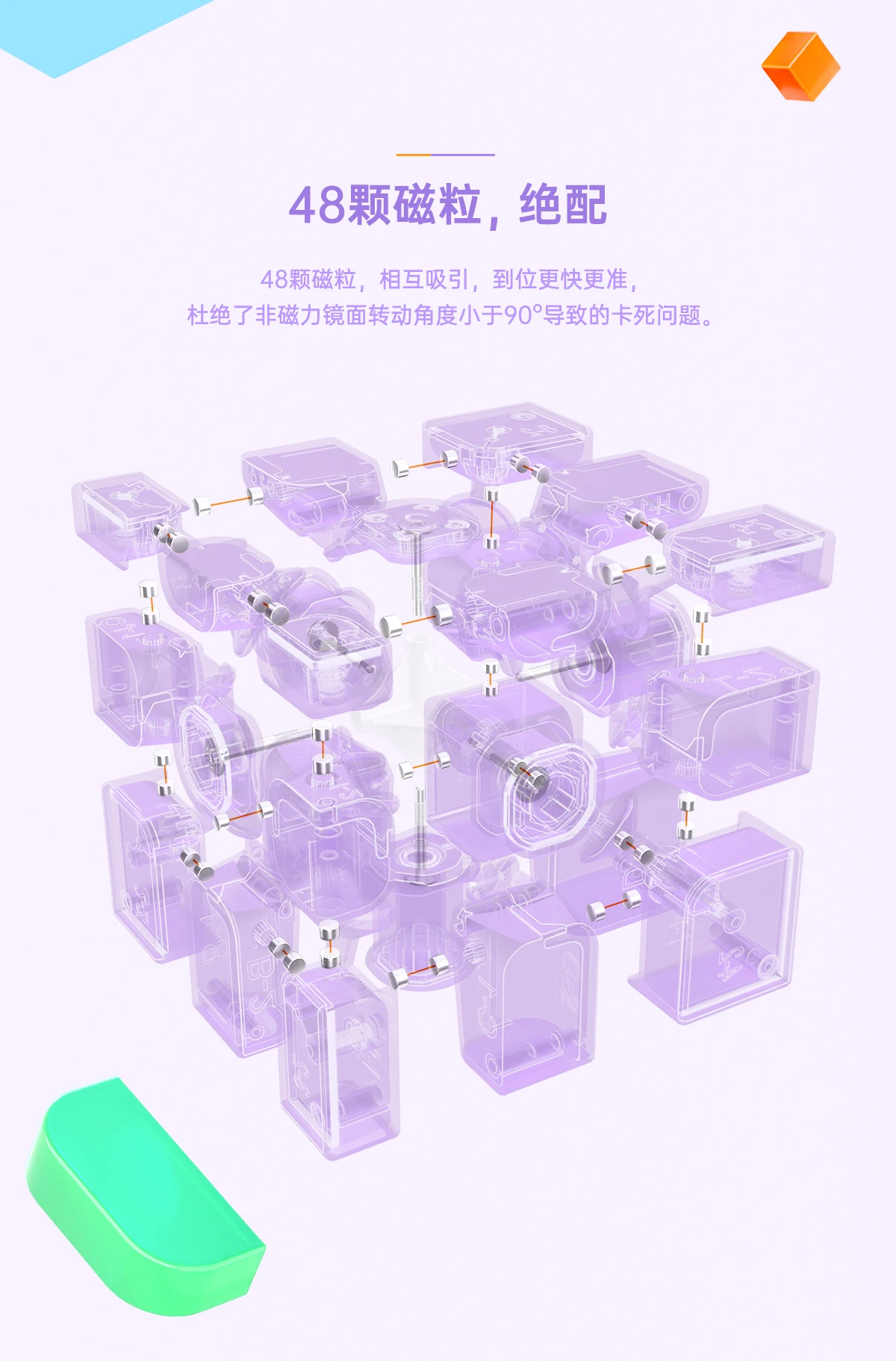 [JudyCube] Gan Mirror M UV 3X3 Magnetic Magic Speed Cube Professional Cast Coated Gan 3x3 Mirror Cube Fidget Toys Cubo Magico