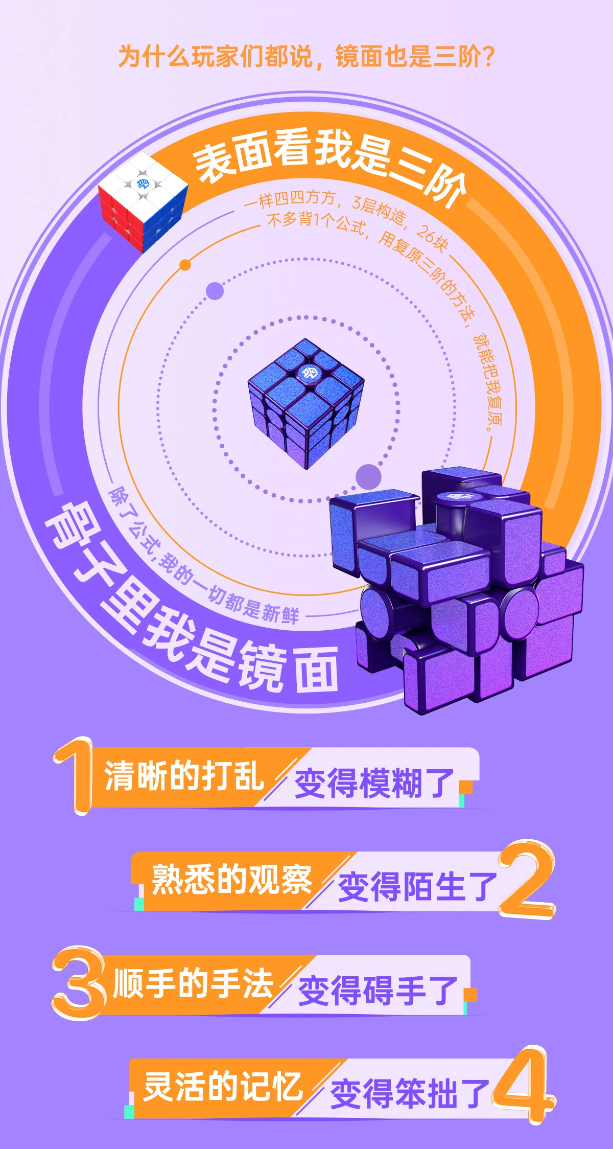 [JudyCube] Gan Mirror M UV 3X3 Magnetic Magic Speed Cube Professional Cast Coated Gan 3x3 Mirror Cube Fidget Toys Cubo Magico