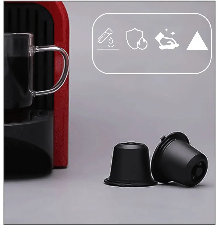 3/6Pcs Refillable Reusable Coffee Capsule Pods  Coffee Filter Pods with Spoon and Cleaning Brush