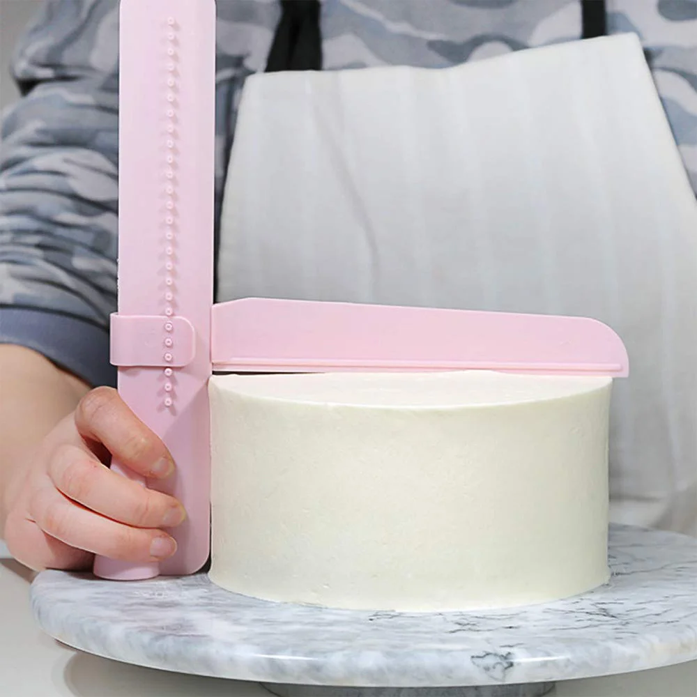 DIY 11 Inch Cake Turntable Rotating Decorating Stand With Adjustable Icing Scraper Plastic Cake Spinner Baking Supplies 10225