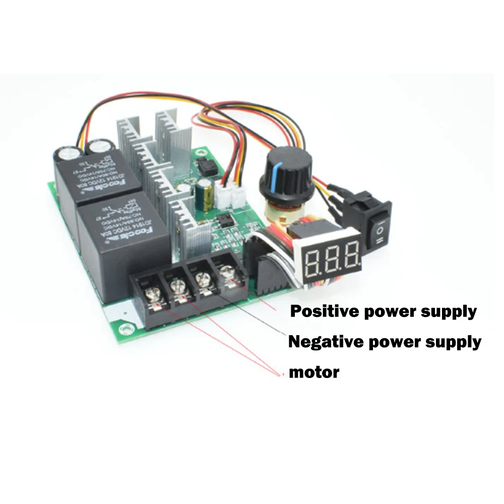PWM DC Motor Speed Controller DC 10 -55V Digital LED Display 0 -100% Adjustable Drive Module Input MAX 60A 12V 24V 36V 48V