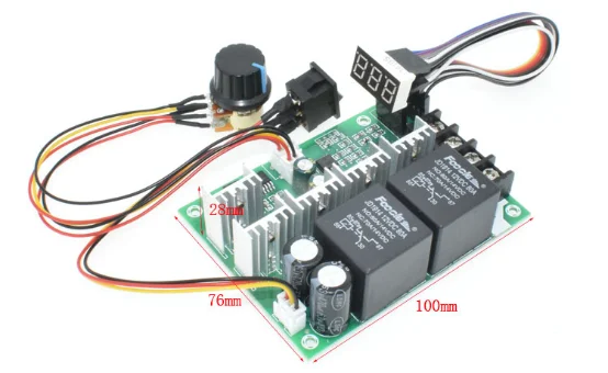 PWM DC Motor Speed Controller DC 10 -55V Digital LED Display 0 -100% Adjustable Drive Module Input MAX 60A 12V 24V 36V 48V