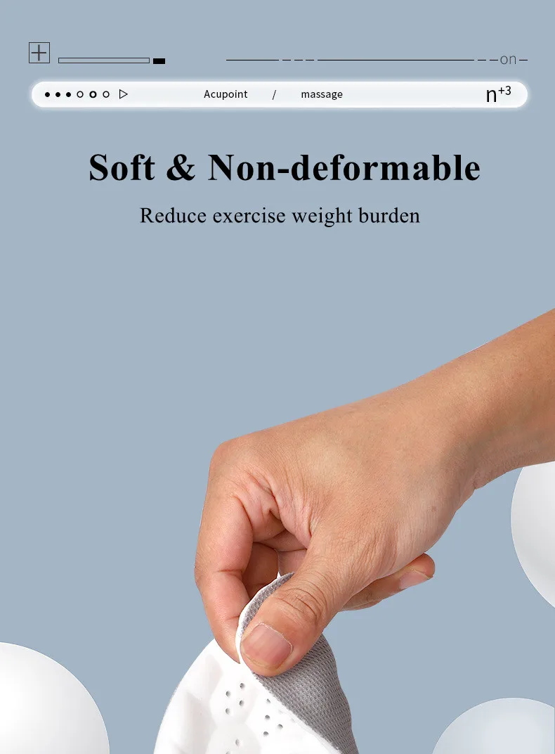 4D Sports Insoles Ultra-soft High-elasticity Pads Anti-pain Antibacterial Deodorant Pad Casual Cushion Arch Support Foot Insoles