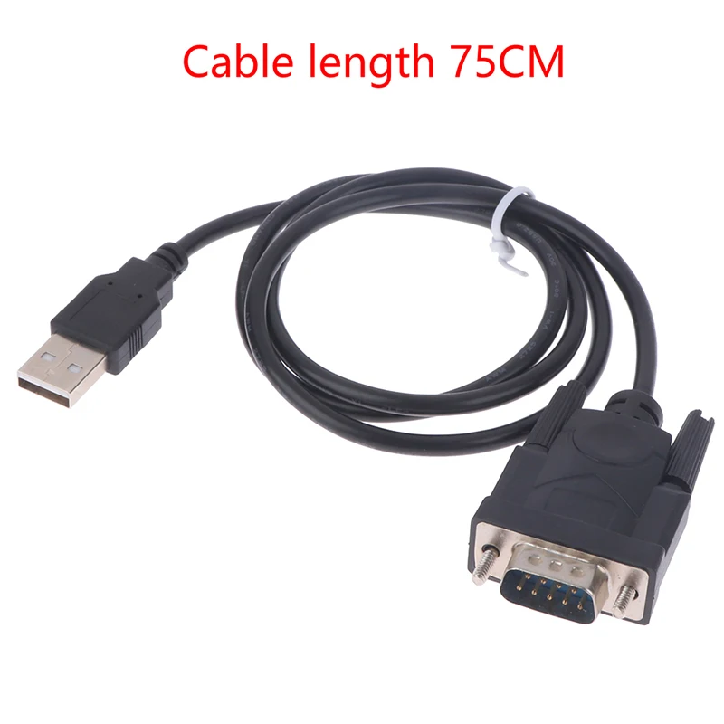 USB RS232 To DB 9-Pin Male Cable Adapter Converter Supports Win 7 8 10 Pro System Supports Various Serial Devices Cable 75cm
