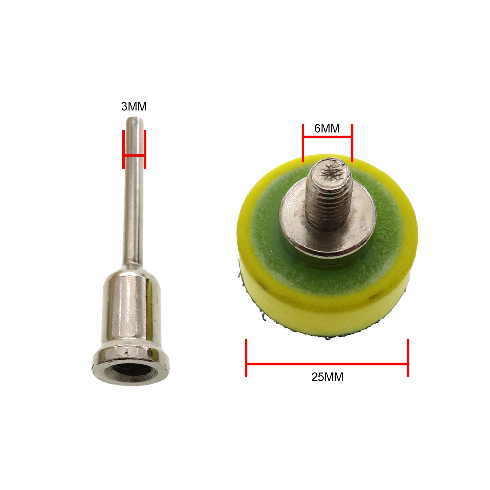 26Pcs Set 1Inch Mini Car Foam Drill Polishing Pad 25mm Detail Sponge Wool Waxing Buffing Pads with Backer for Dremel Rotary Tool