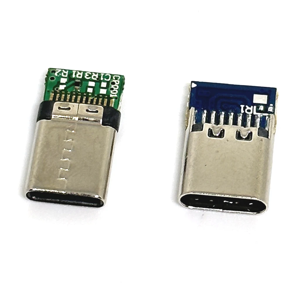 USB 3.1 Type C Male/Female Connectors Jack Tail 24pin USB Male Plug Electric Terminals Welding DIY Data Cable Support PCB Board