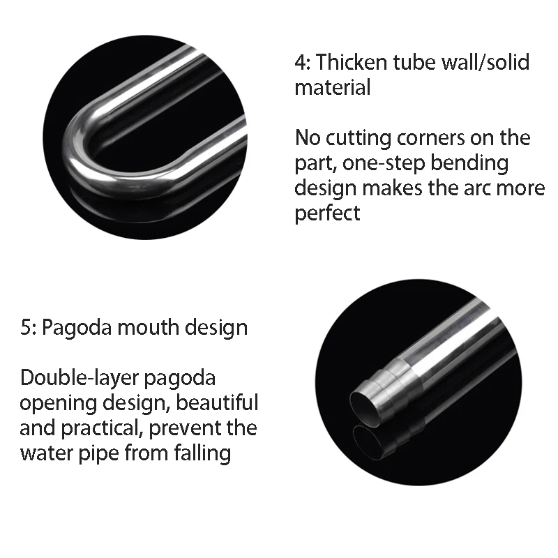 ZRDRAquarium Filter Stainless Steel External Filter Accessories Inlet and Outlet Water Remove Oil Film Lily Tube Aquarium filter
