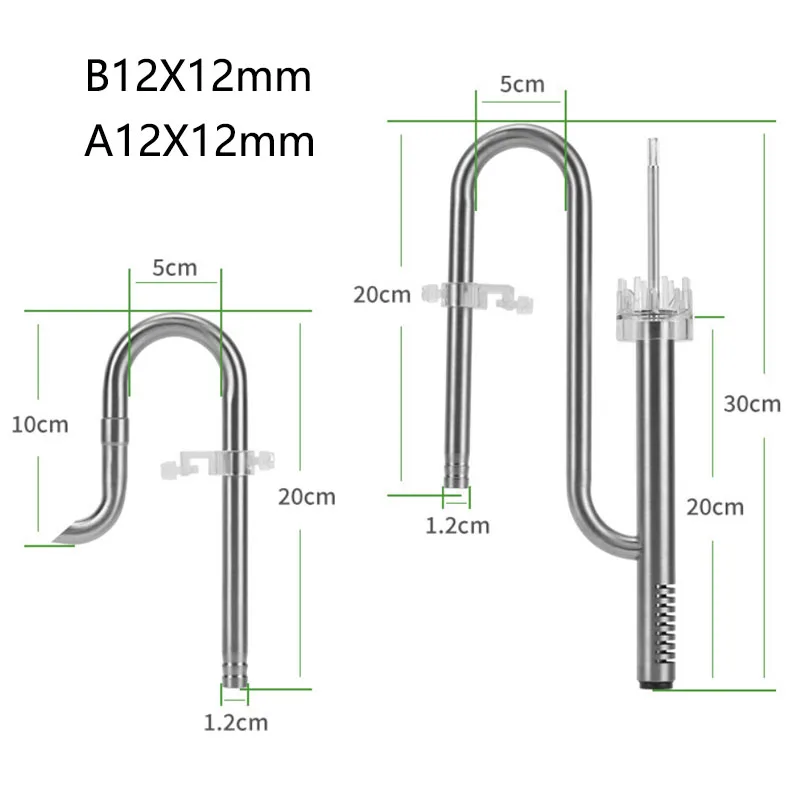 ZRDRAquarium Filter Stainless Steel External Filter Accessories Inlet and Outlet Water Remove Oil Film Lily Tube Aquarium filter