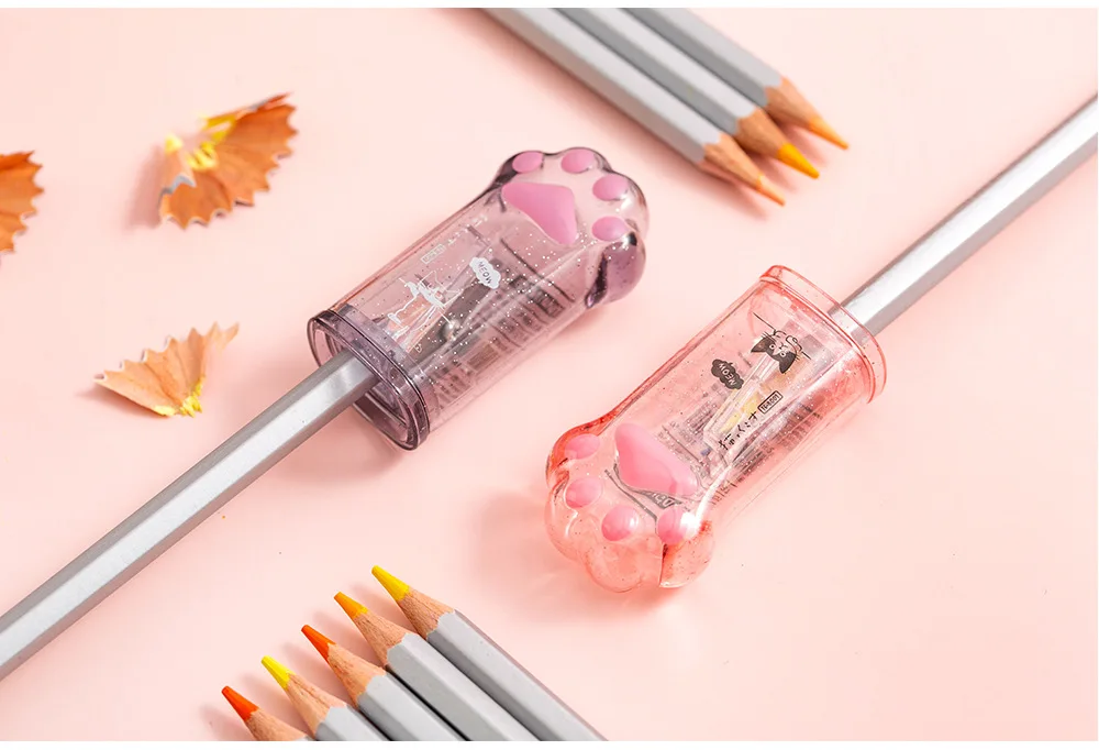Kawaii Cat Paw Shaped Pencil Sharpener Stationery Kids Gift Cute School Supplies Korean Stationery