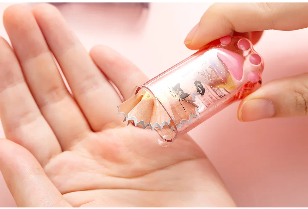 Kawaii Cat Paw Shaped Pencil Sharpener Stationery Kids Gift Cute School Supplies Korean Stationery
