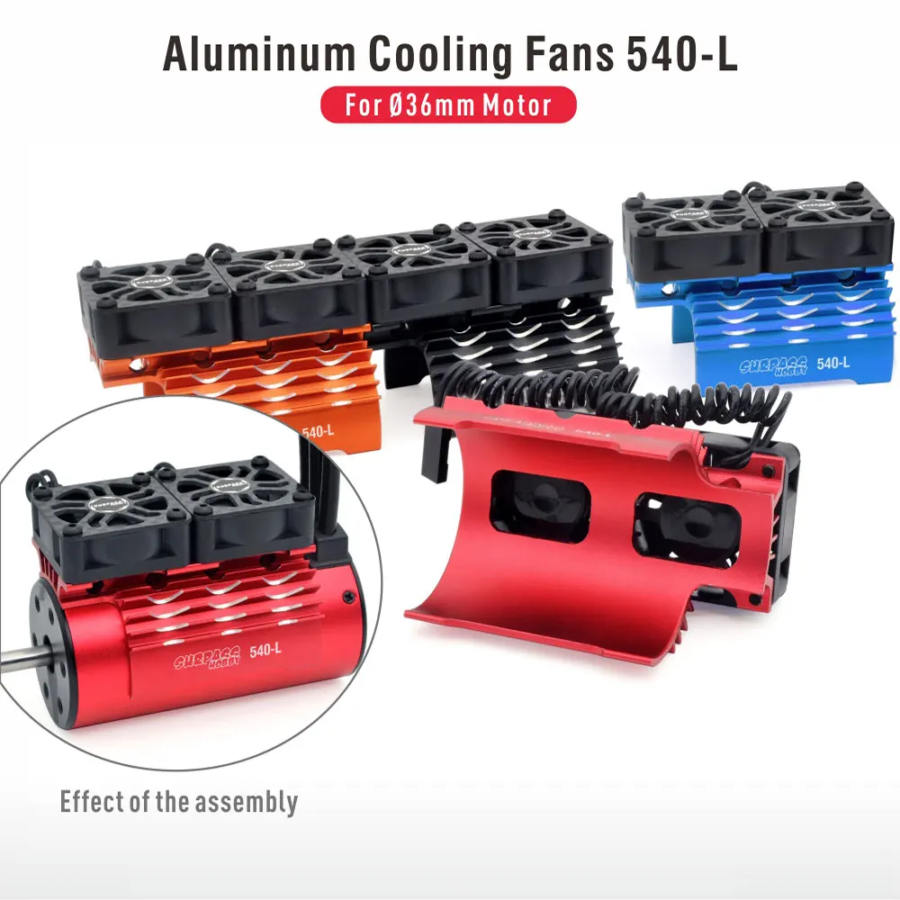 SURPASS HOBBY 36mm 40-42mm 55-58mm Brushless Motor Cooling Fan Holder for 540 550 3650 3660 4268 4274 1/10 1/7 1/8 1/5 RC Car