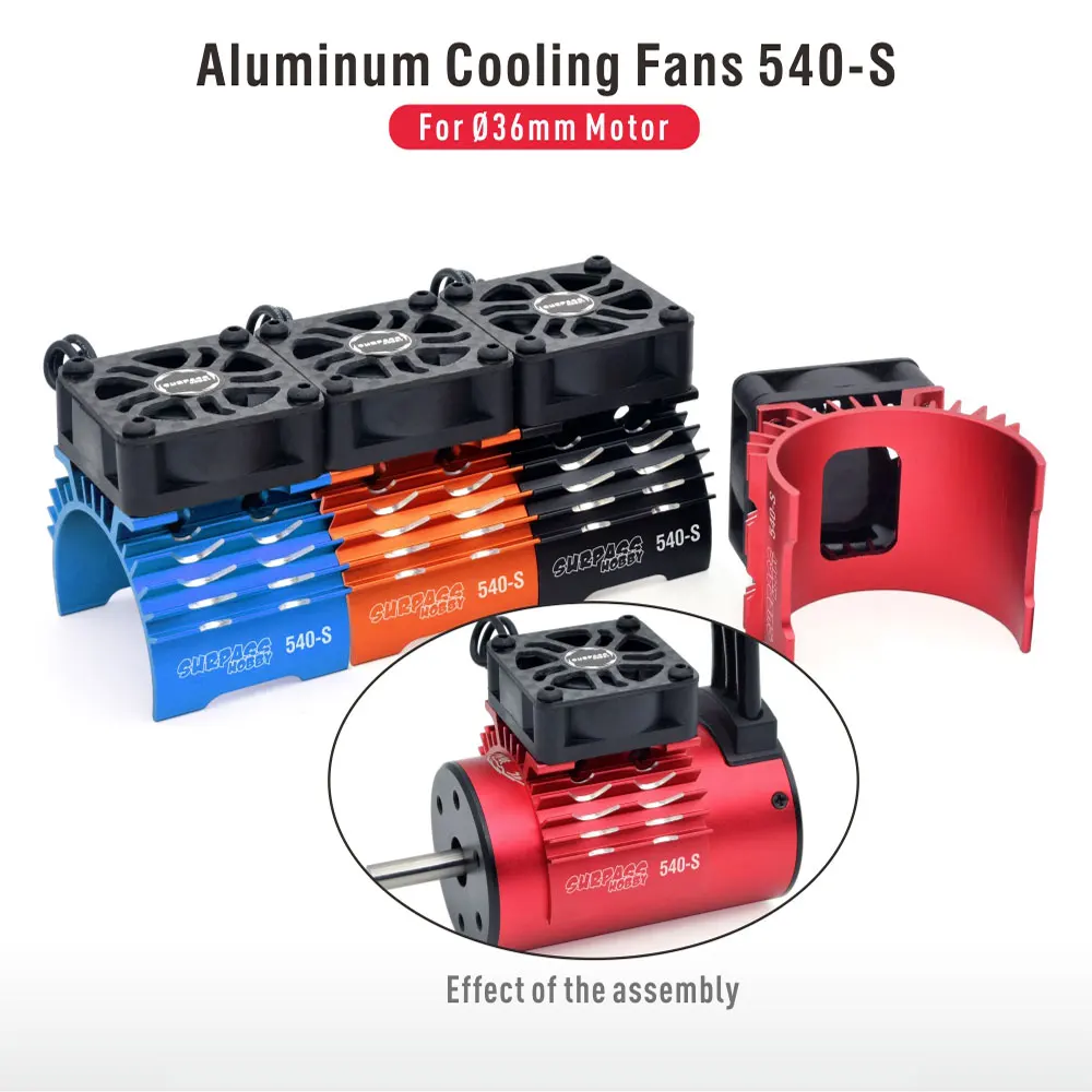 SURPASS HOBBY 36mm 40-42mm 55-58mm Brushless Motor Cooling Fan Holder for 540 550 3650 3660 4268 4274 1/10 1/7 1/8 1/5 RC Car
