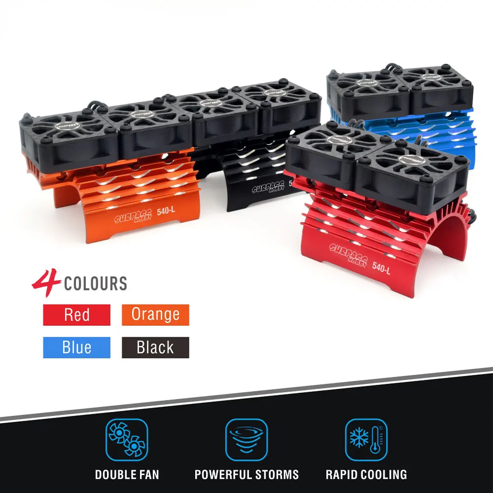 SURPASS HOBBY 36mm 40-42mm 55-58mm Brushless Motor Cooling Fan Holder for 540 550 3650 3660 4268 4274 1/10 1/7 1/8 1/5 RC Car