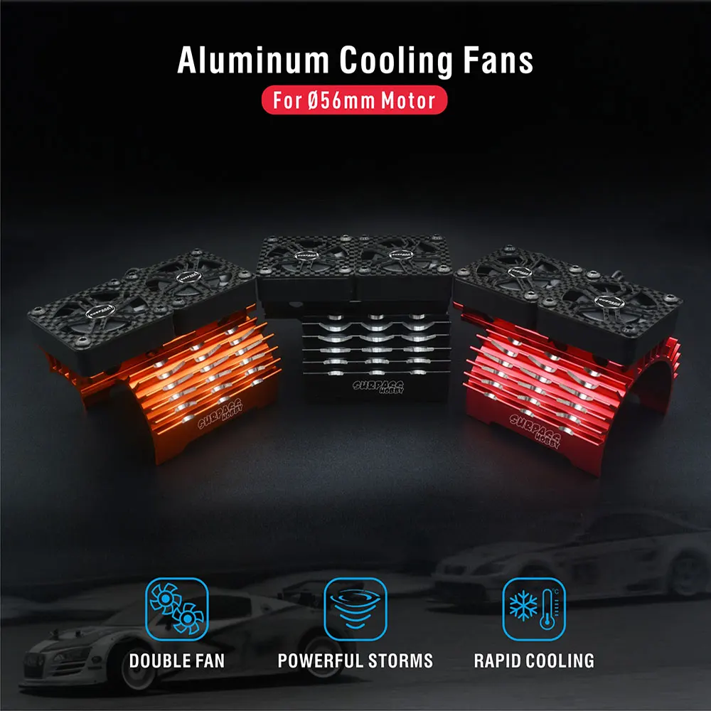 SURPASS HOBBY 36mm 40-42mm 55-58mm Brushless Motor Cooling Fan Holder for 540 550 3650 3660 4268 4274 1/10 1/7 1/8 1/5 RC Car